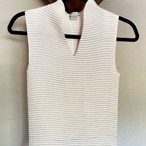 Nicola cream colored sleeveless stretch top